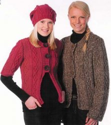09094 Flätkofta med kort/lång ärm, mössa