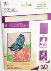 480 3D embossing folder & Stencils "Floral butterfly"