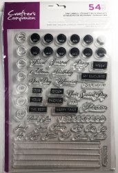 742 Clear acrylic stamp "Tab labels"
