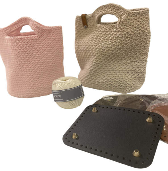 Bottnar till virkade väskor och korgar, mm.