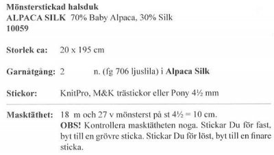 stickad-halsduk