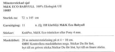 monsterstickad-sjal