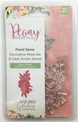 241 Metal die, clear stamp "Floral spray#