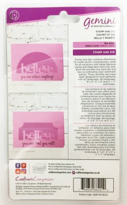 254 Stämpel och die "believe"