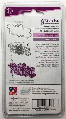 336 Papercraft die "Special friend sentiment"