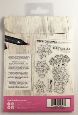 701 Photopolymer stamp Conie Fong "Holly Poinsetta"