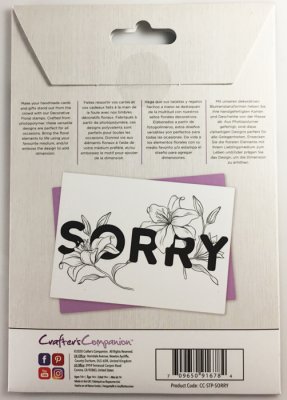 718 Photopolymer stamp "Sorry"