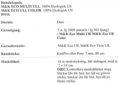 Halsdukspolo i M&KEcoUll